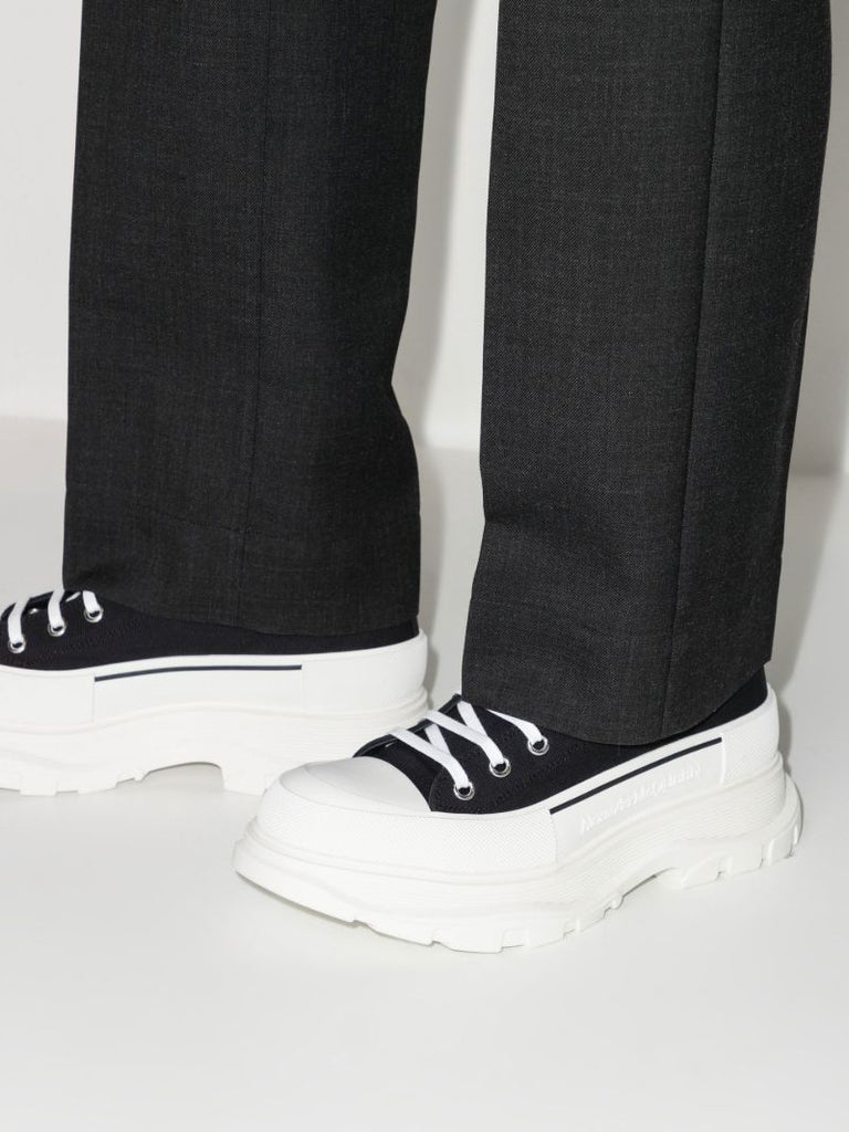 Black and White Tread Slick Boots