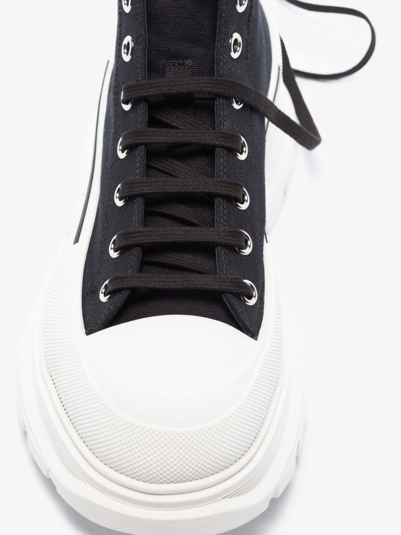 Black and White Tread Slick Boots