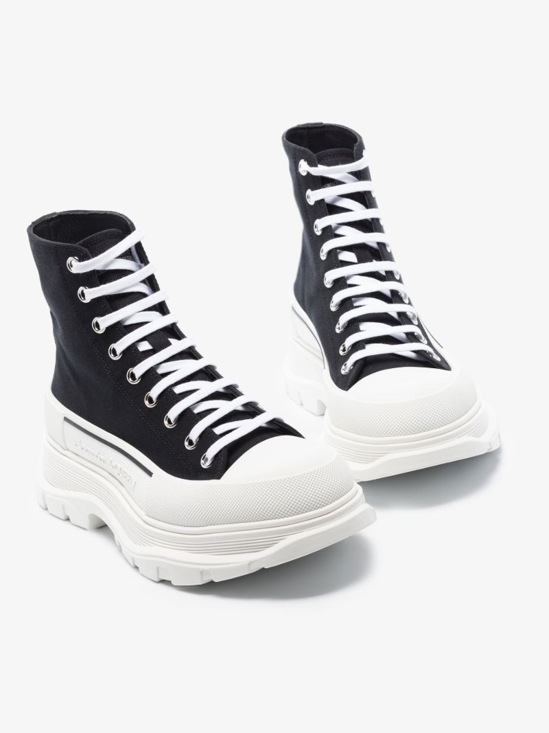 Black and White Tread Slick Boots