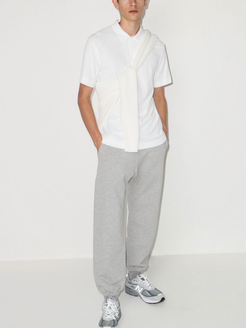 White Towelling Cotton Polo Shirt