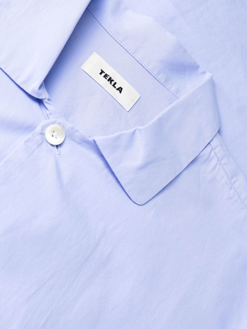 Blue Poplin Sleep Shirt
