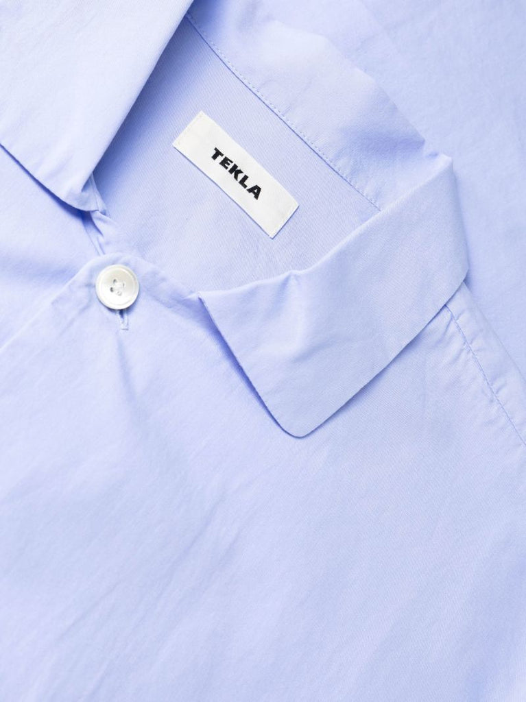 Blue Poplin Sleep Shirt
