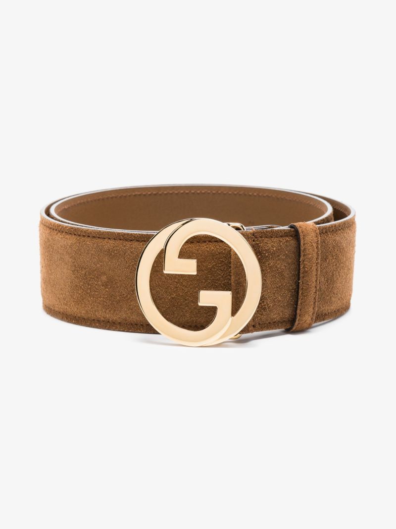 Brown Suede Leather Belt
