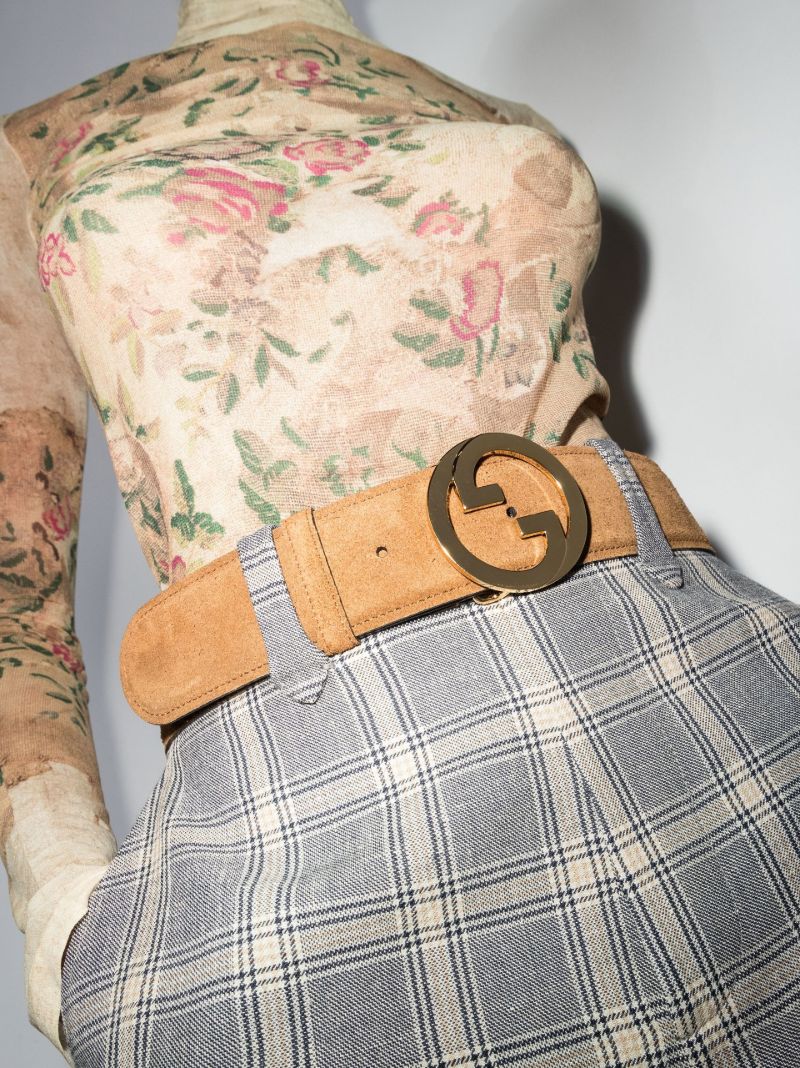 Brown Suede Leather Belt
