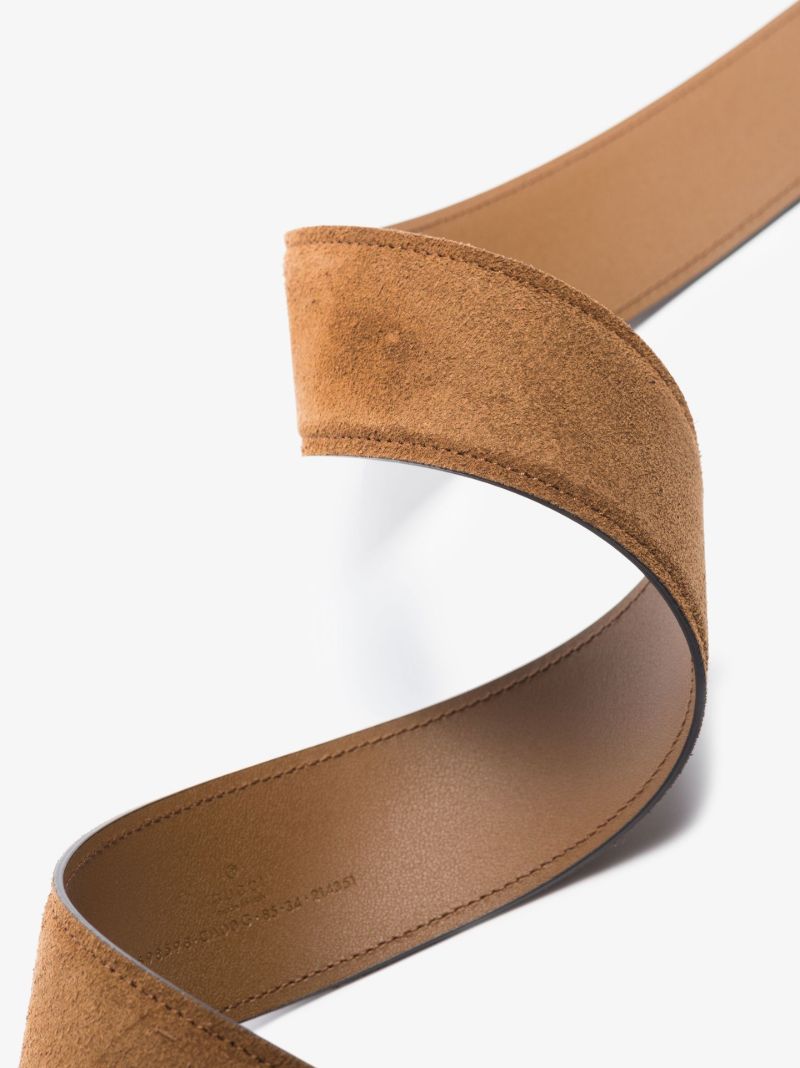 Brown Suede Leather Belt