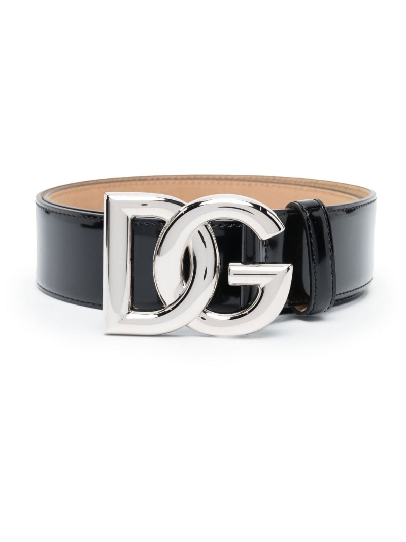 Black Patent Leather Belt