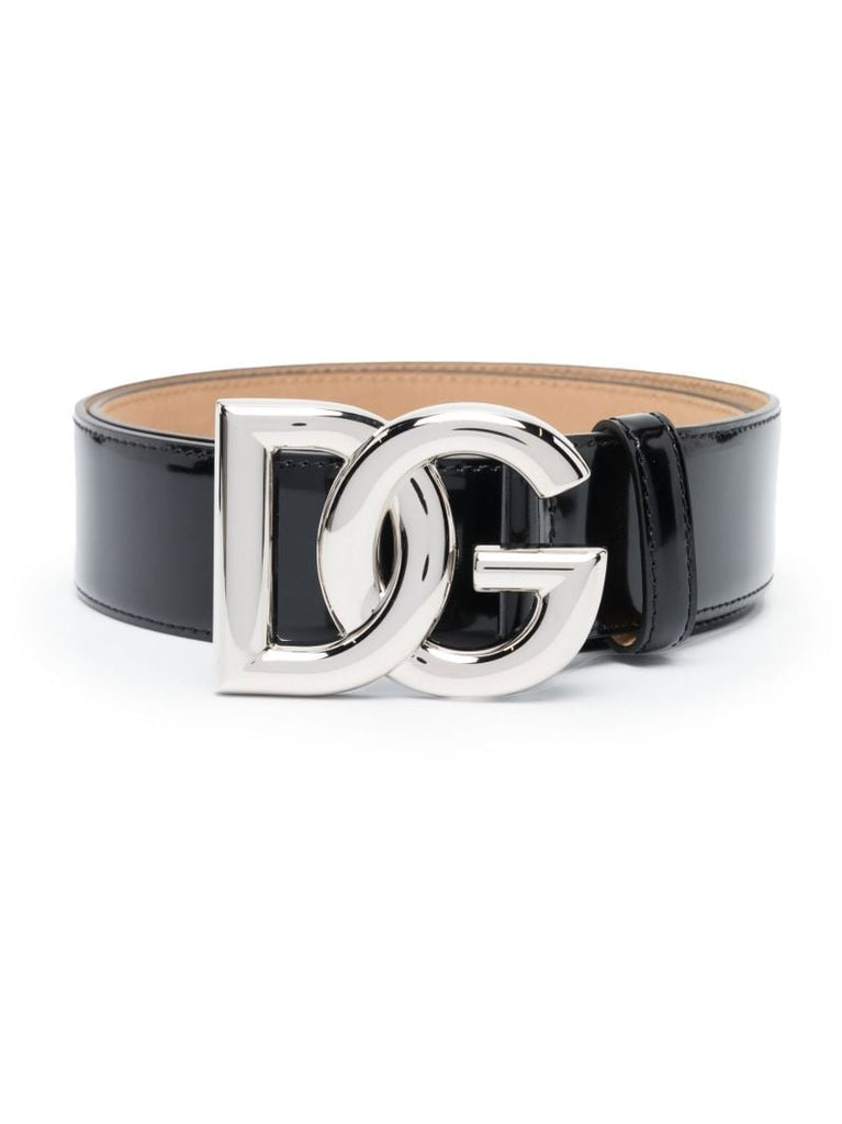 Black Patent Leather Belt