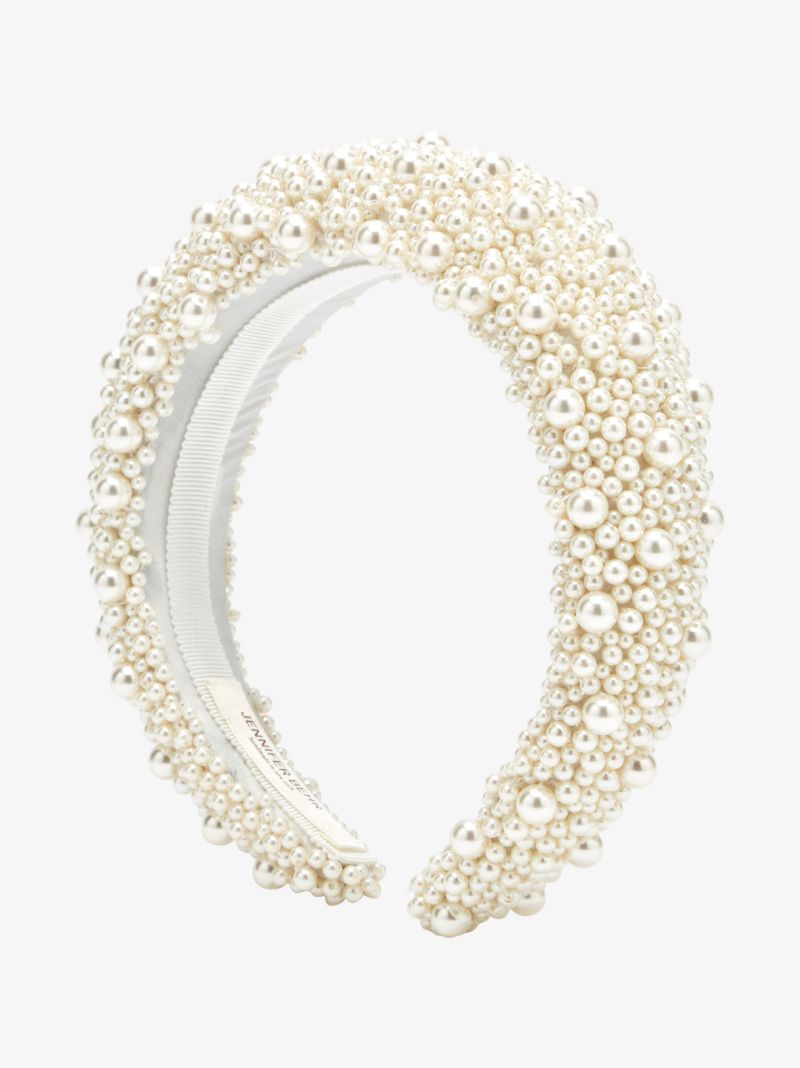 White Marjeta Pearl Embellished Headband