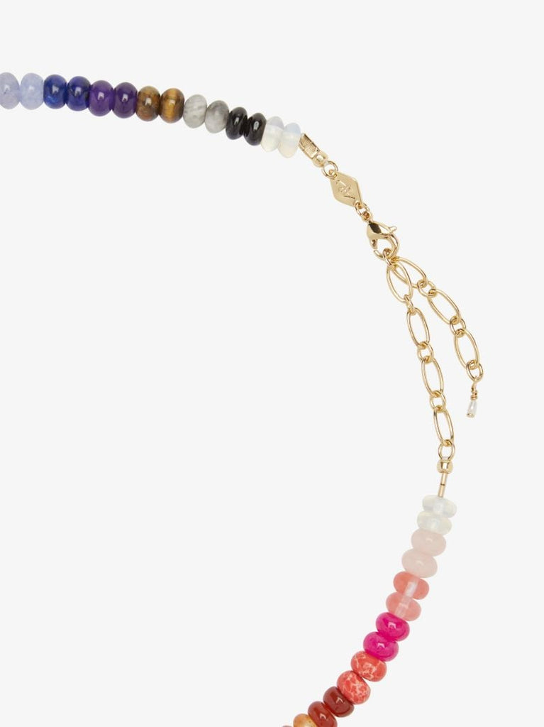 Multicoloured Iris Rainbow Beaded Necklace