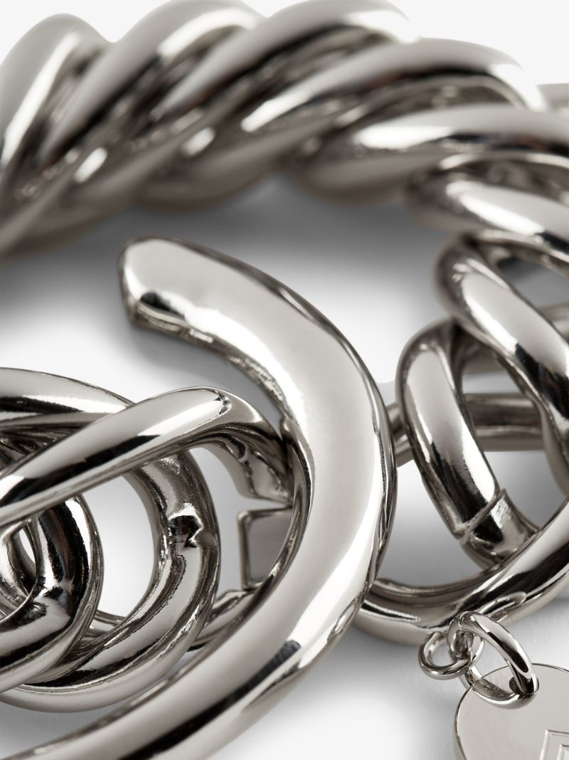 Silver Tone Heart Bracelet Set