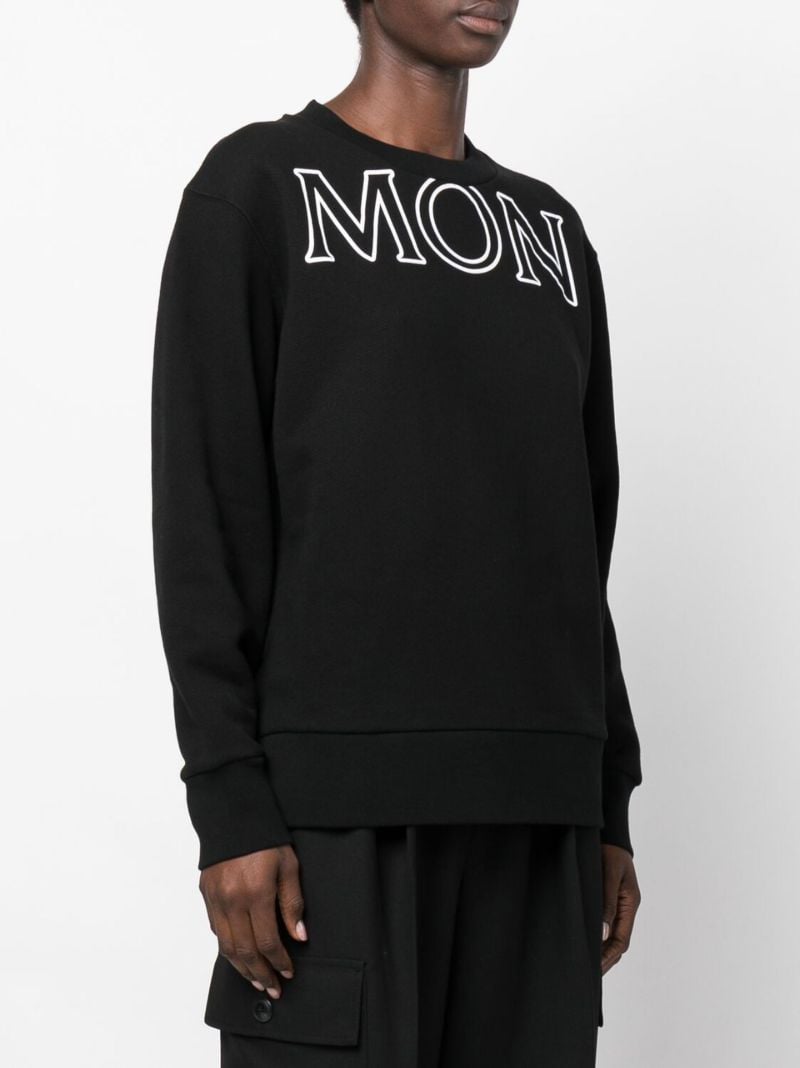 Black Logo Graphic Cotton Sweatshirt