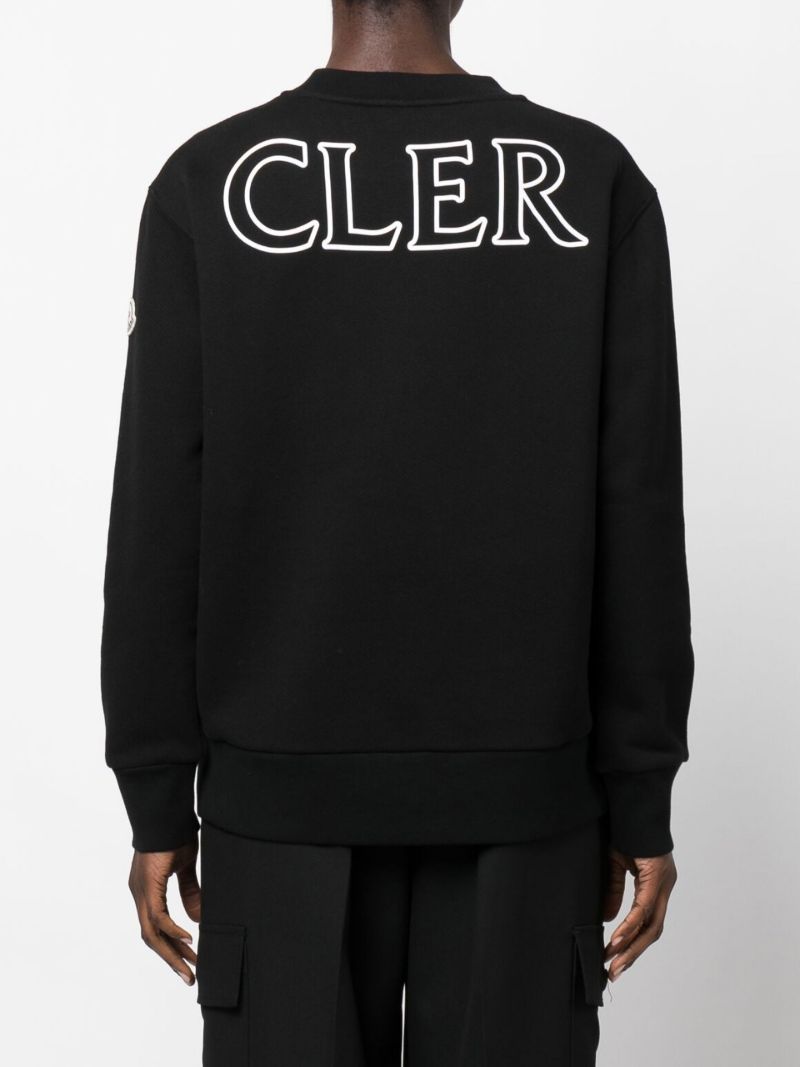 Black Logo Graphic Cotton Sweatshirt