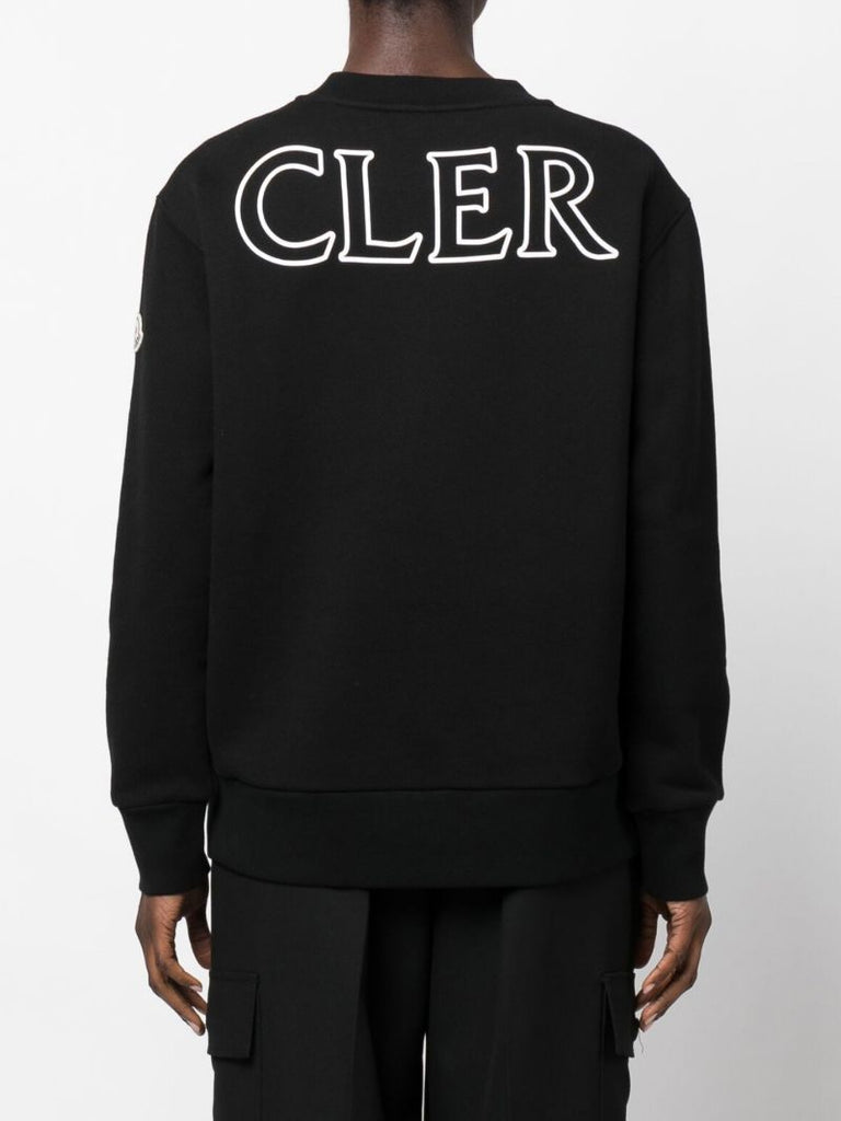 Black Logo Graphic Cotton Sweatshirt