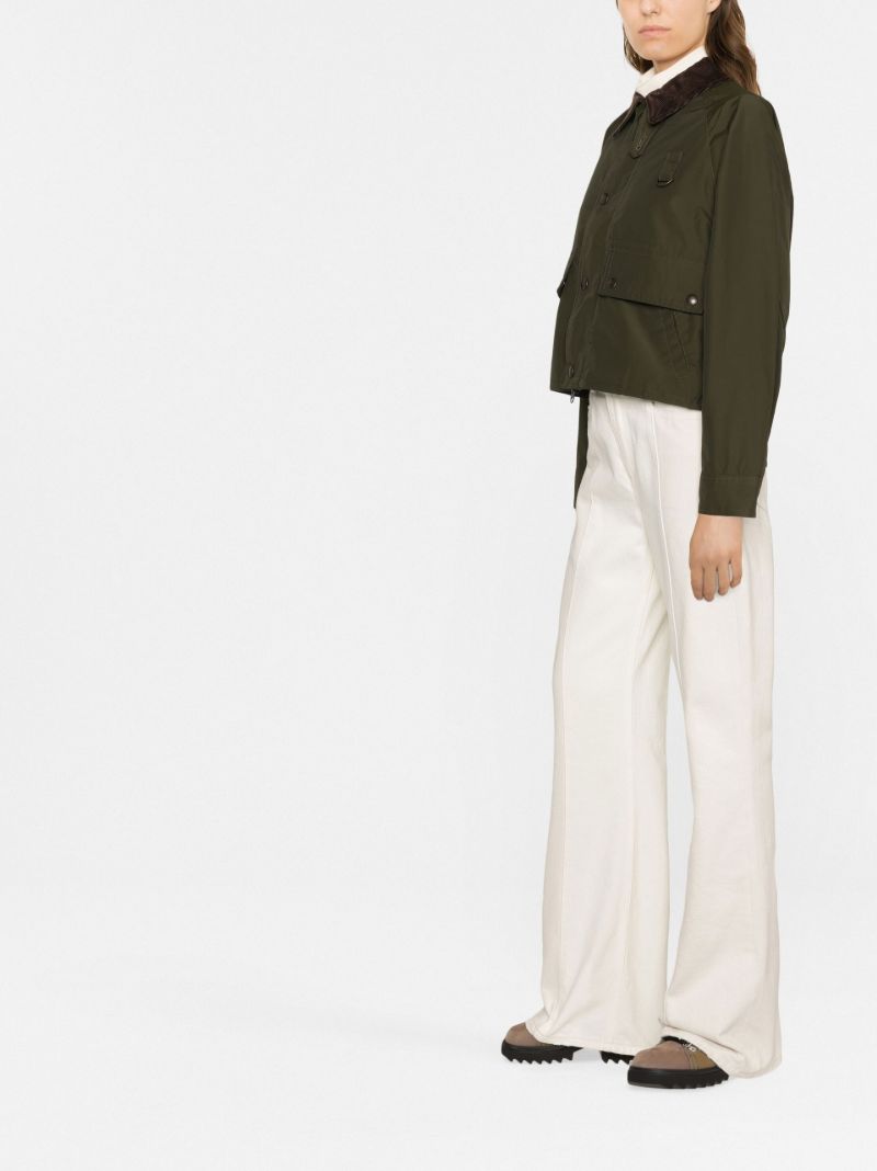 Green Cropped Utility Jacket