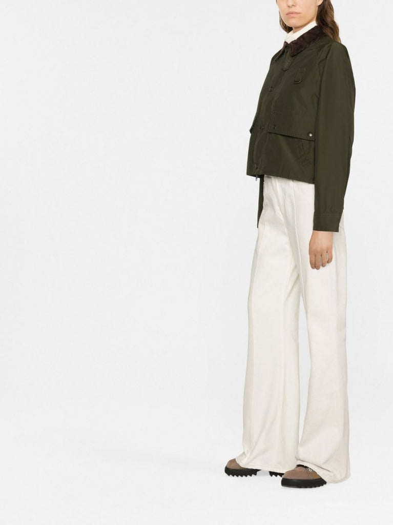 Green Cropped Utility Jacket