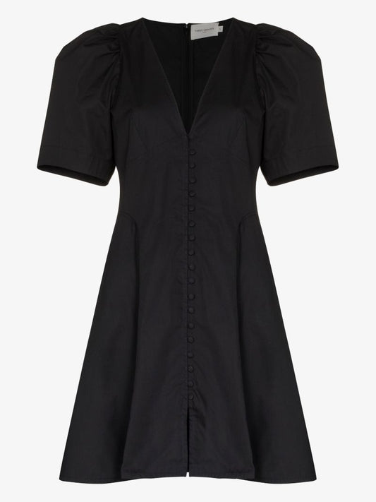 Rosanna V-neck Cotton Mini Dress