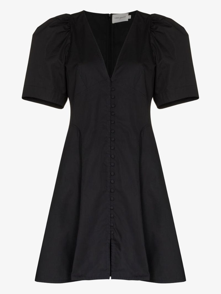 Rosanna V-neck Cotton Mini Dress