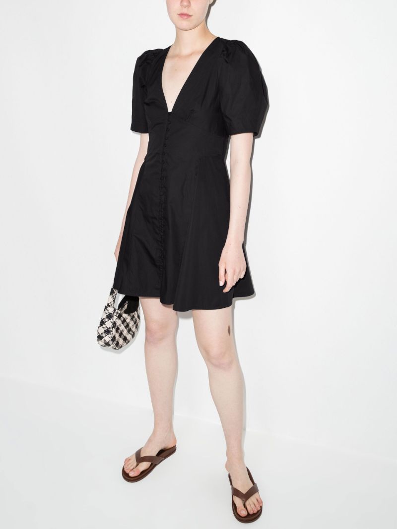 Rosanna V-neck Cotton Mini Dress