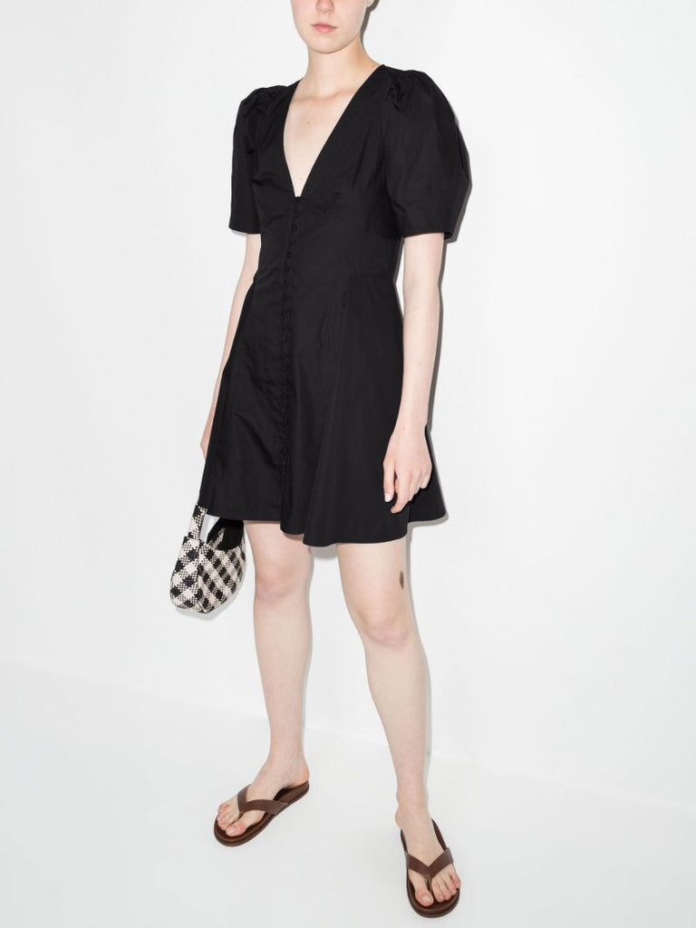 Rosanna V-neck Cotton Mini Dress