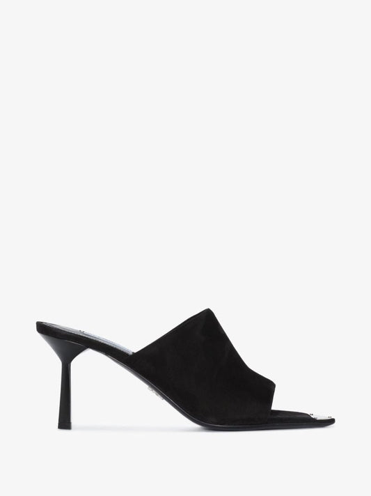 Black 75 Brushed Suede Mules