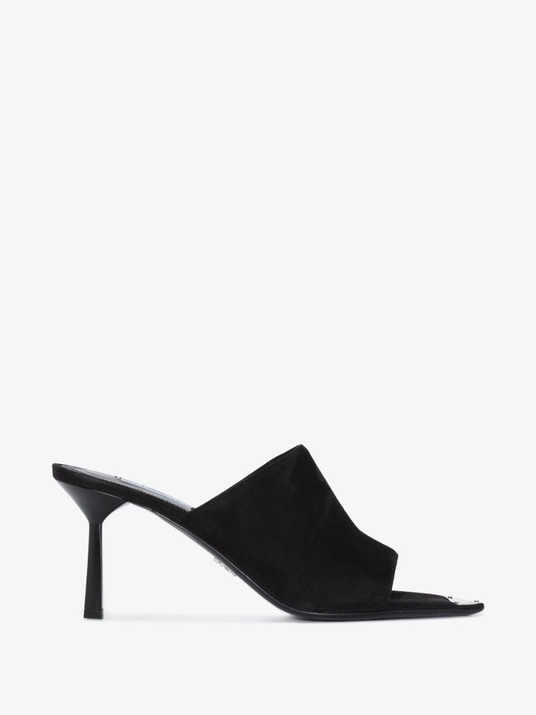 Black 75 Brushed Suede Mules