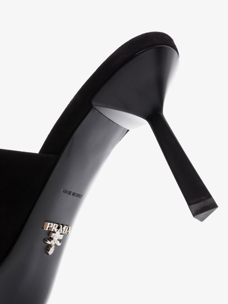 Black 75 Brushed Suede Mules