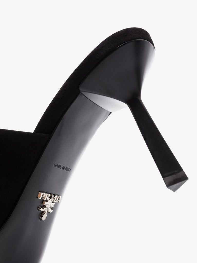 Black 75 Brushed Suede Mules