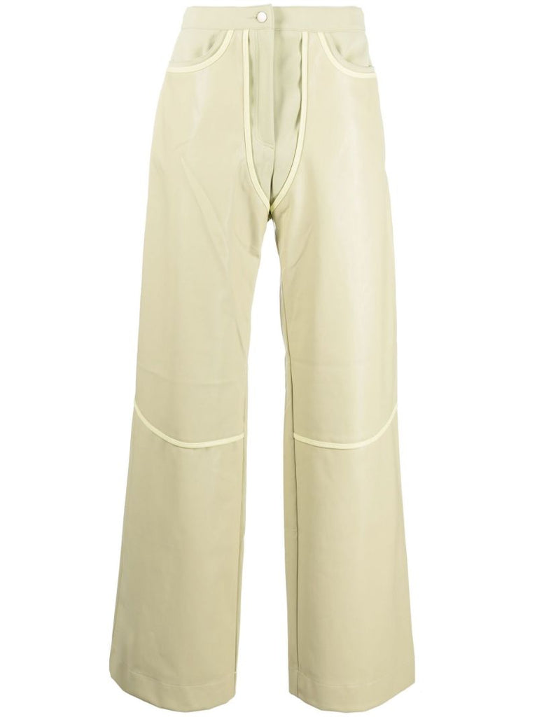 Green Rodeo Panelled Straight Leg Trousers