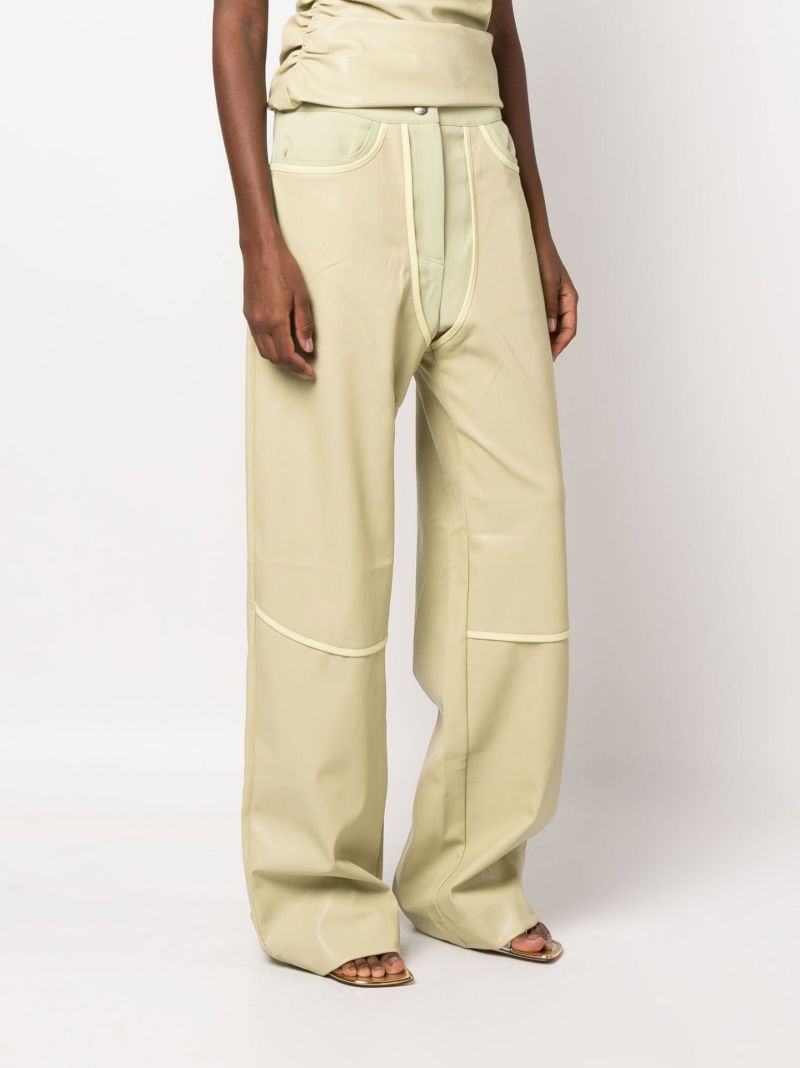 Green Rodeo Panelled Straight Leg Trousers