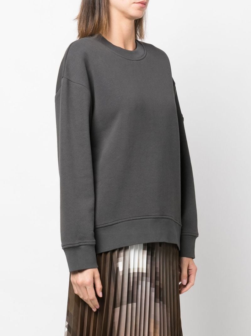 Grey Logo Badge Crew Neck Sweatshirt