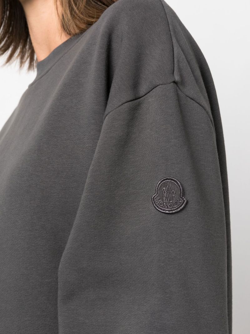 Grey Logo Badge Crew Neck Sweatshirt