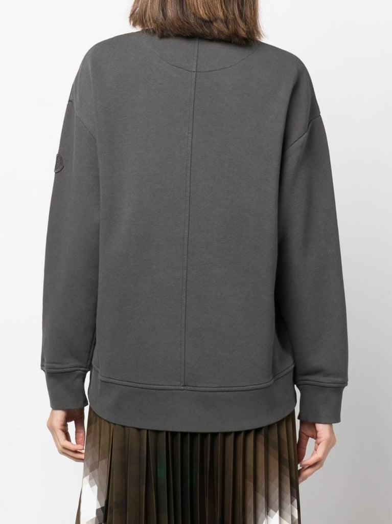 Grey Logo Badge Crew Neck Sweatshirt