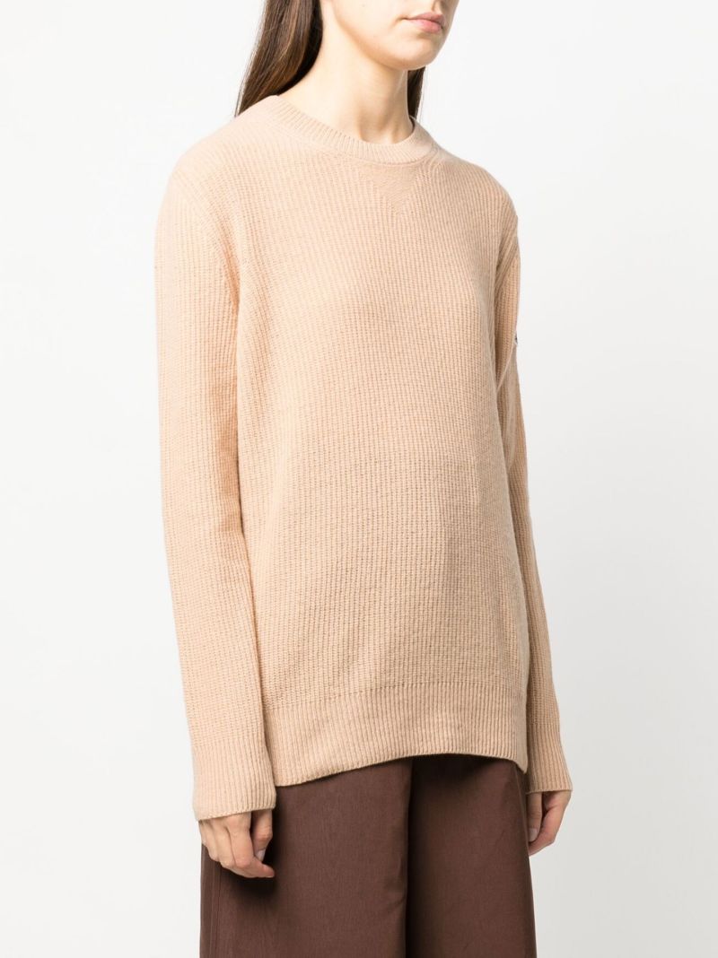 Neutral Logo Patch Wool Sweater