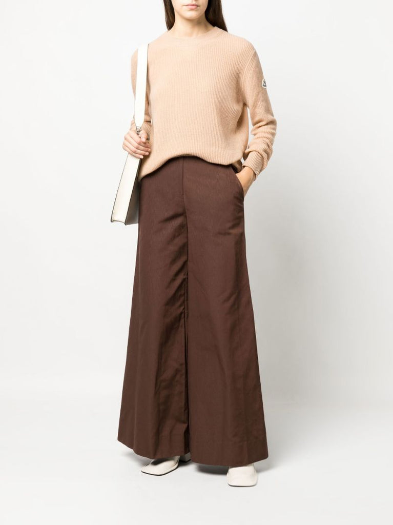 Neutral Logo Patch Wool Sweater