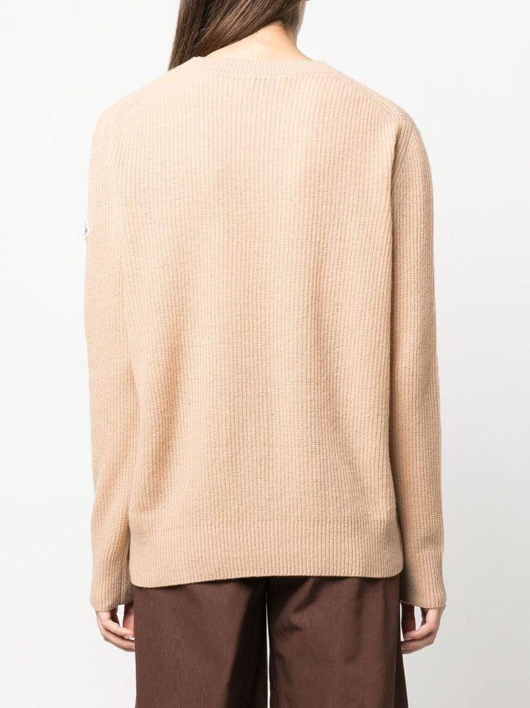 Neutral Logo Patch Wool Sweater