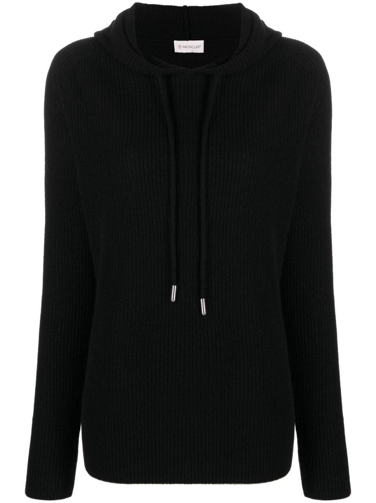 Black Logo Patch Hoodie