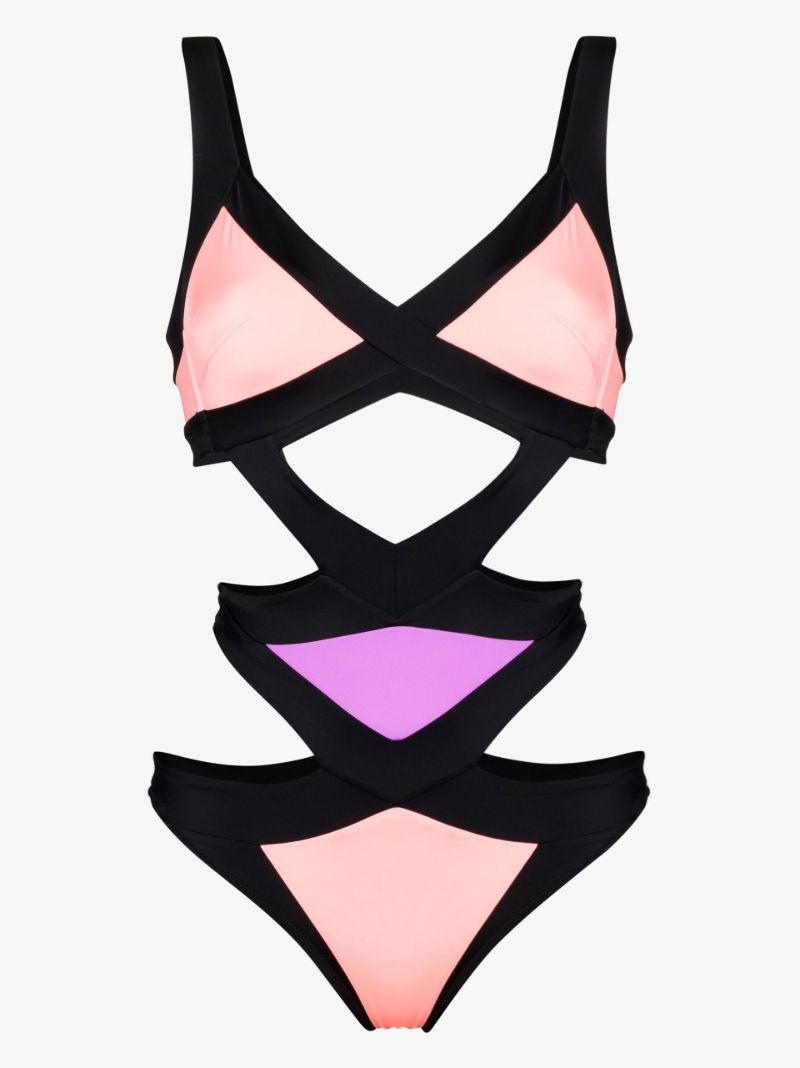 Black Mazzy Cutout Swimsuit