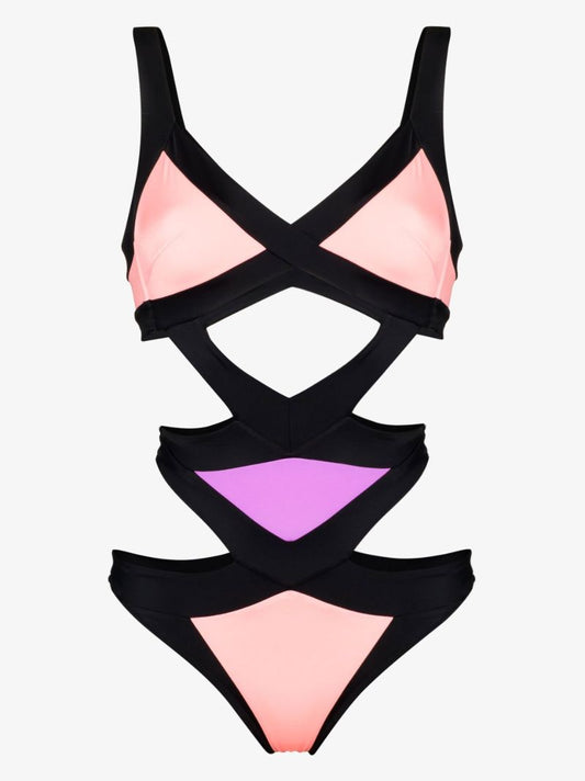 Black Mazzy Cutout Swimsuit