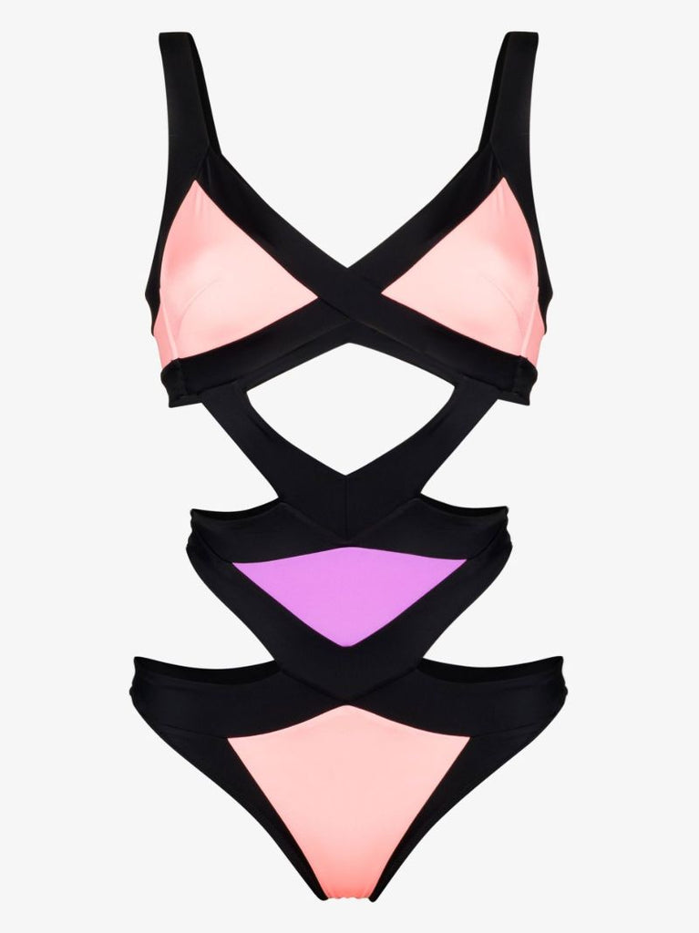 Black Mazzy Cutout Swimsuit