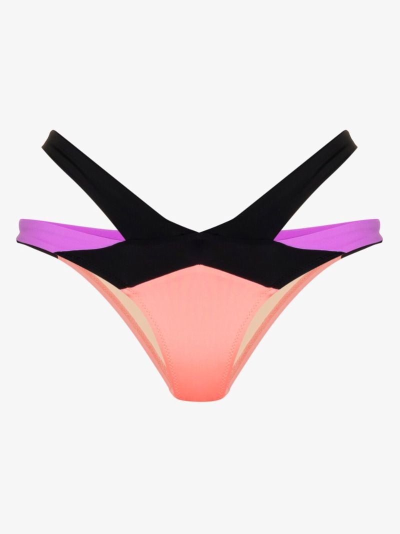 Black Mazzy Cut-out Bikini Bottoms