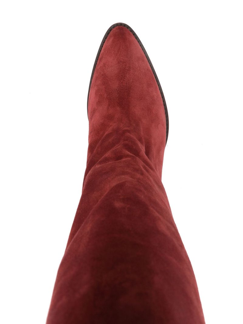 Red Riria 90 Knee-high Suede Boots