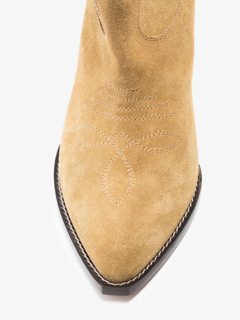 Neutral Luliette 60 Suede Cowboy Boots