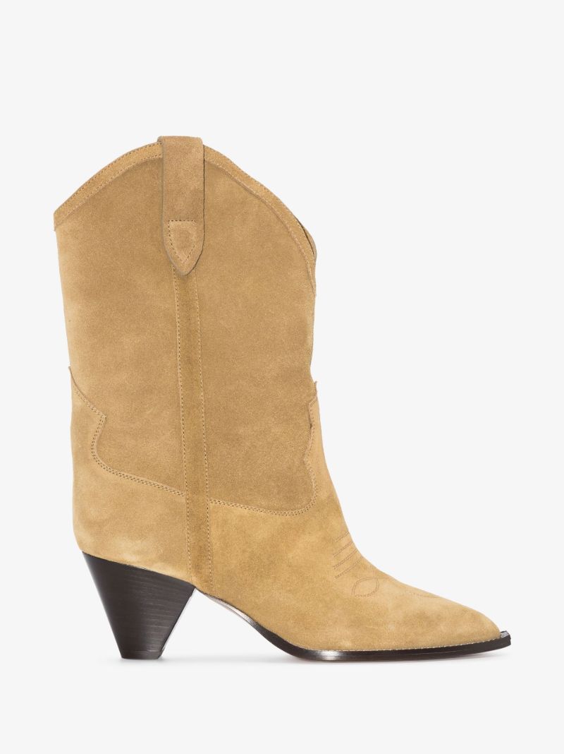 Neutral Luliette 60 Suede Cowboy Boots