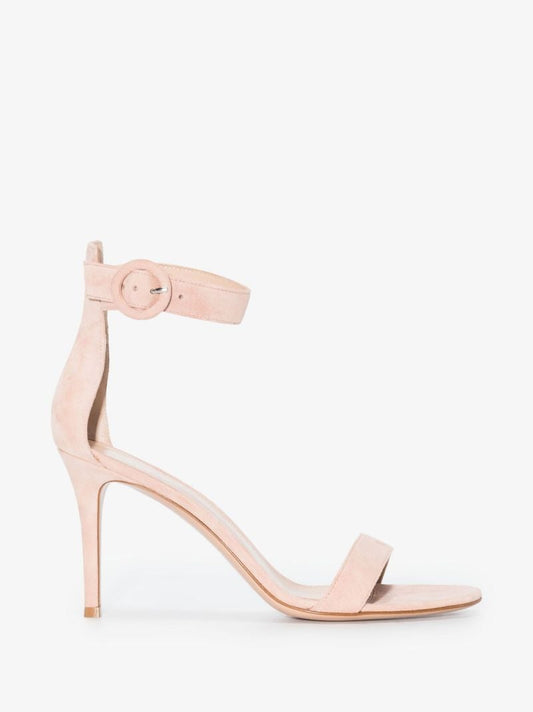 Pink Portofino 85 Suede Sandals