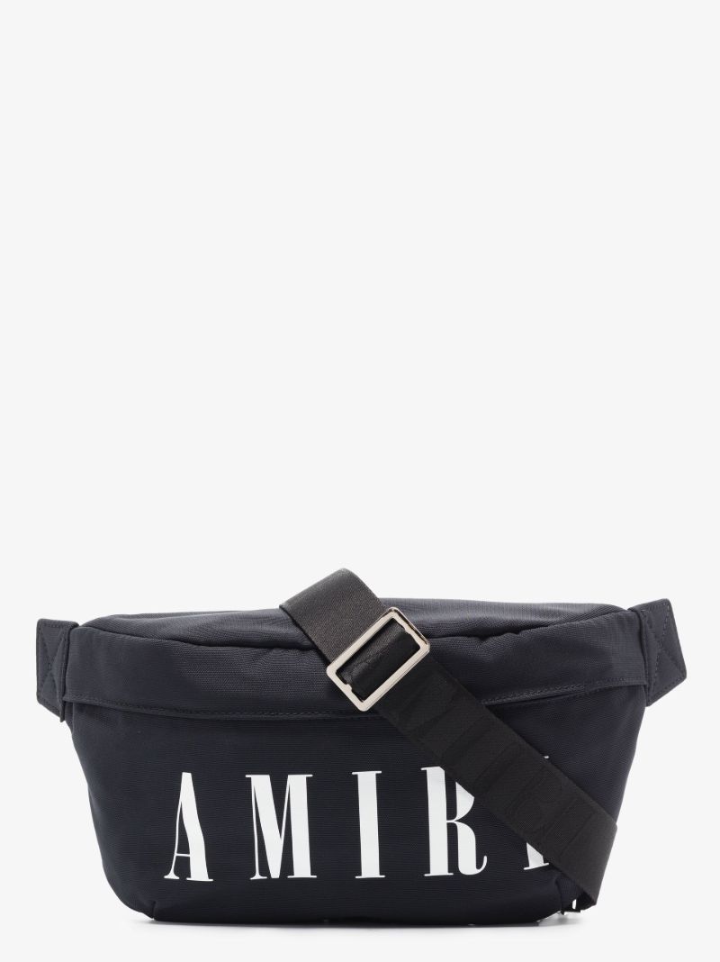 Black Logo Print Belt Bag