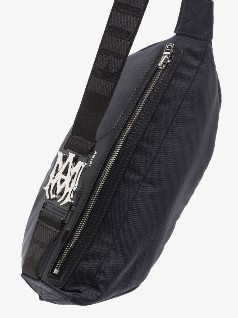 Black Logo Print Belt Bag