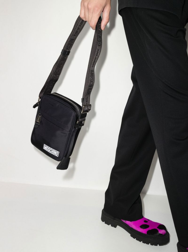 Black Logo Cross Body Bag