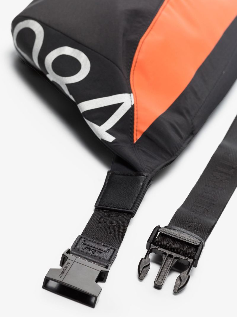 Black Stria Logo Messenger Bag