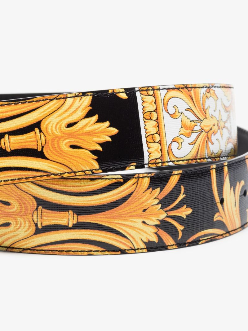 Black La Medusa Le Pop Classique Reversible Leather Belt