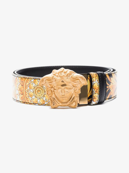 Black La Medusa Le Pop Classique Reversible Leather Belt